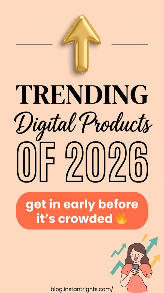 Bright overlay pin — are you selling the next big trending digital products in 2026