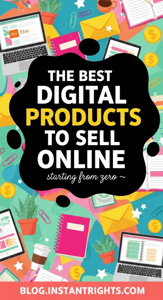  Illustrated blob sticker pin — best digital products to sell online from zero