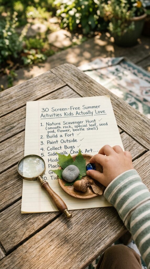 30 Screen-Free Summer Activities Kids Actually Love
