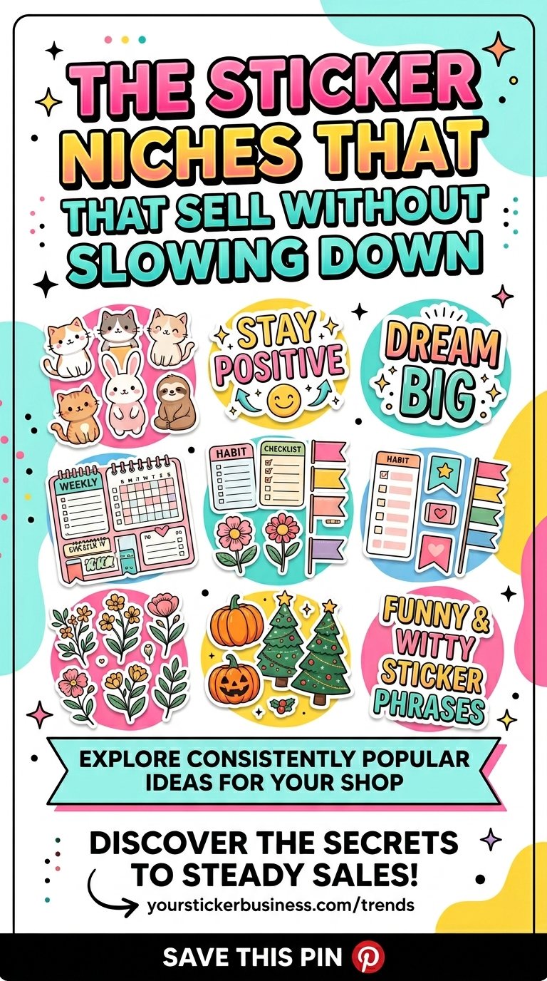 40 Best-Selling Sticker Niches on Etsy in 2026 (With Real Data)